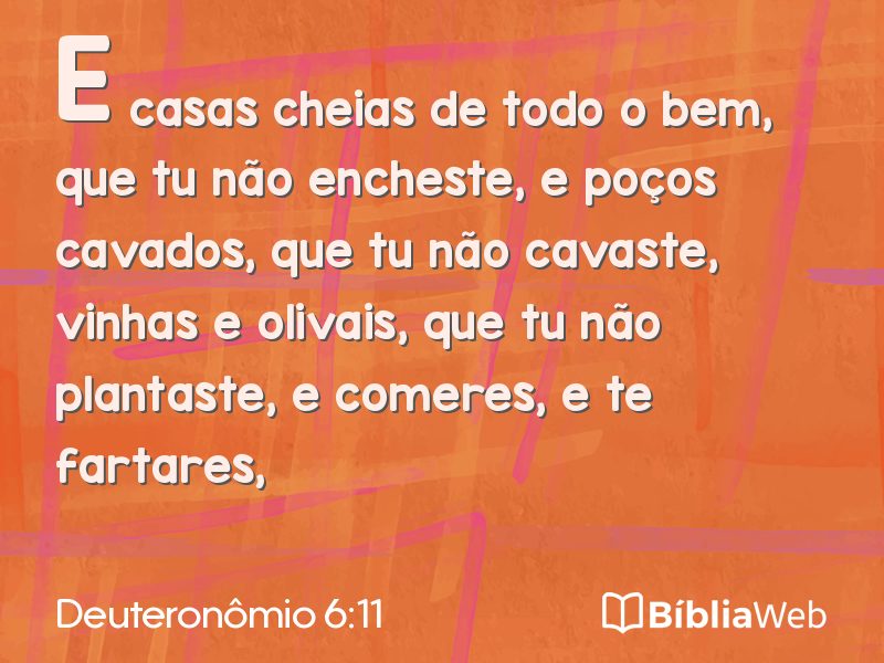 Deuteronômio 6:11 em imagem para compartilhar