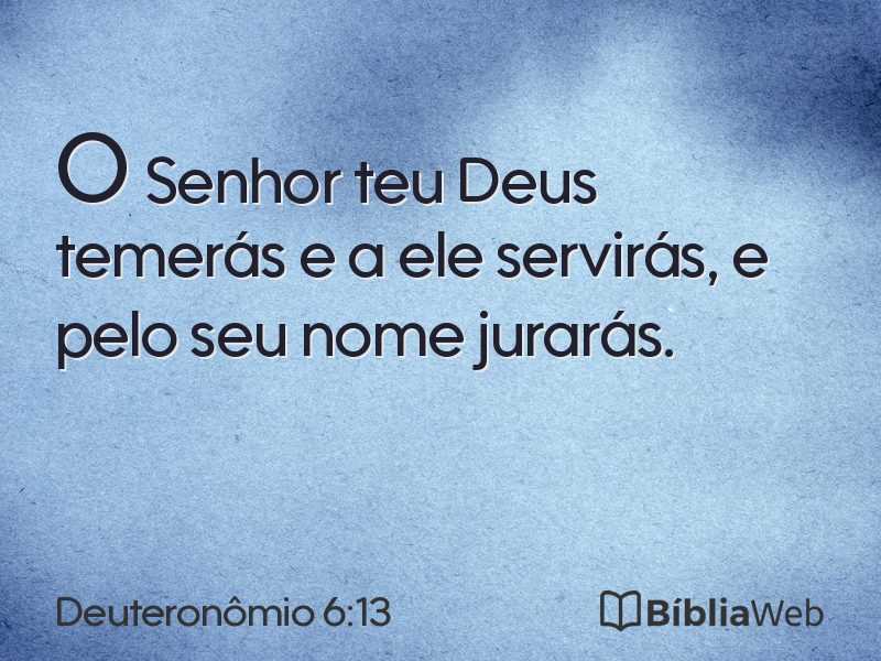 Deuteronômio 6:13 em imagem para compartilhar