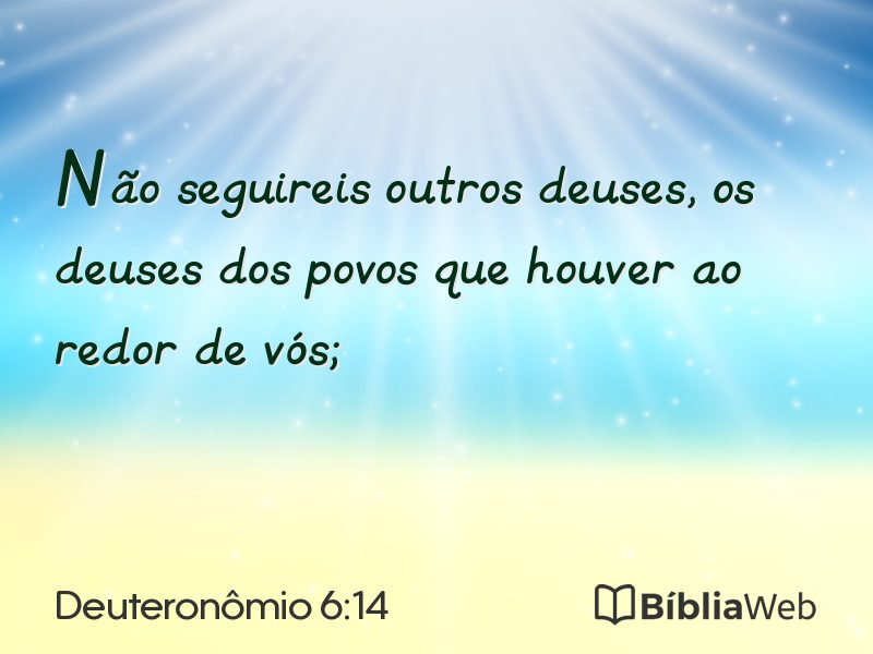 Deuteronômio 6:14 em imagem para compartilhar