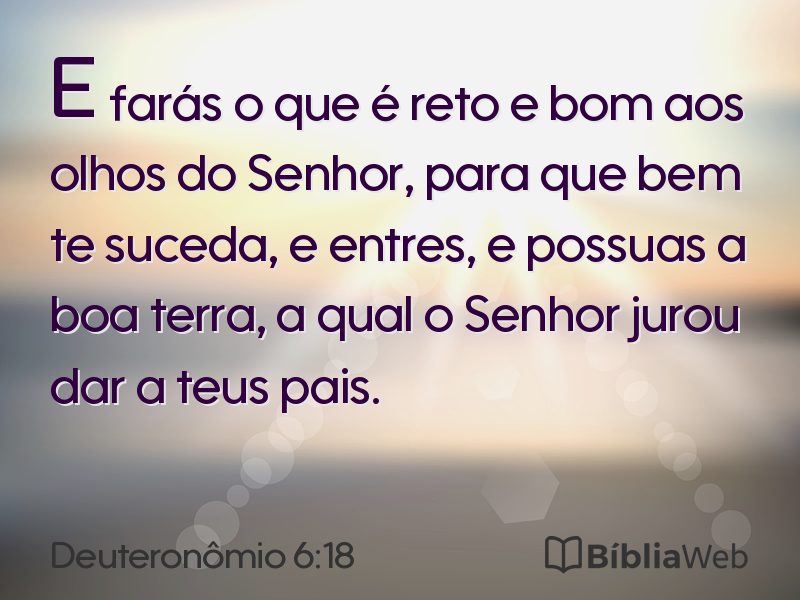 Deuteronômio 6:18 em imagem para compartilhar
