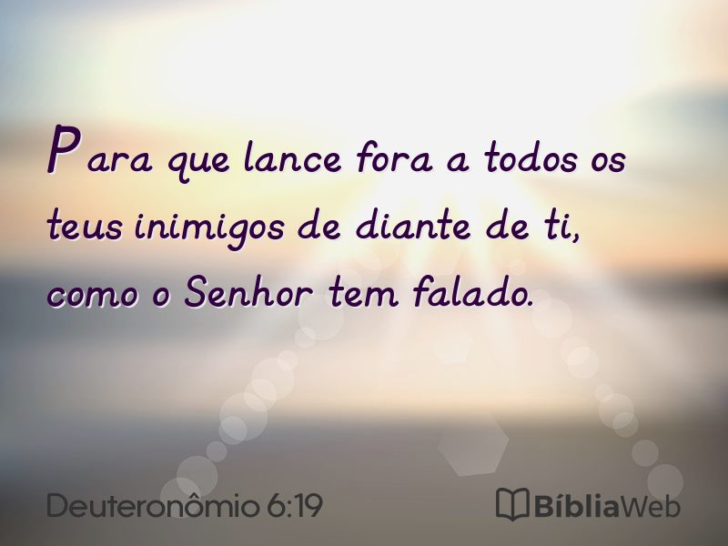 Deuteronômio 6:19 em imagem para compartilhar