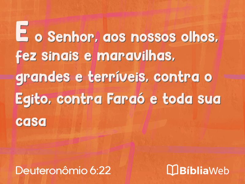 Deuteronômio 6:22 em imagem para compartilhar