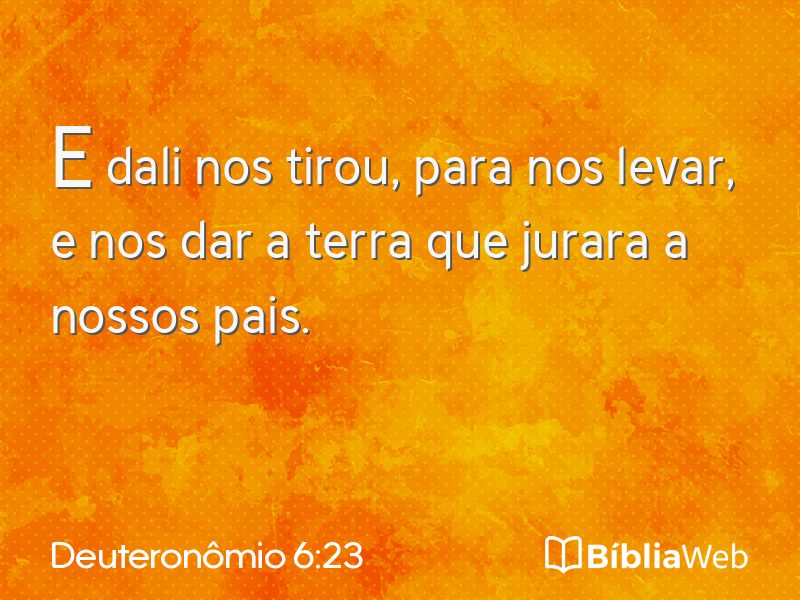 Deuteronômio 6:23 em imagem para compartilhar