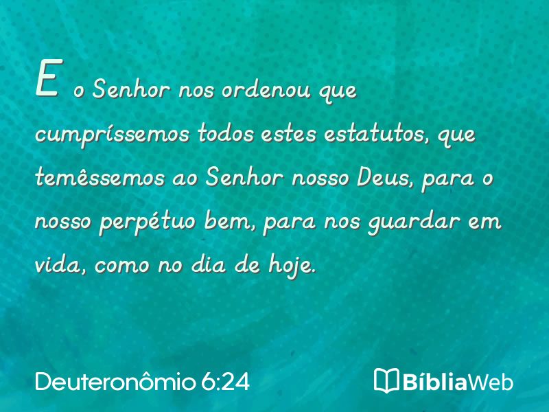 Deuteronômio 6:24 em imagem para compartilhar
