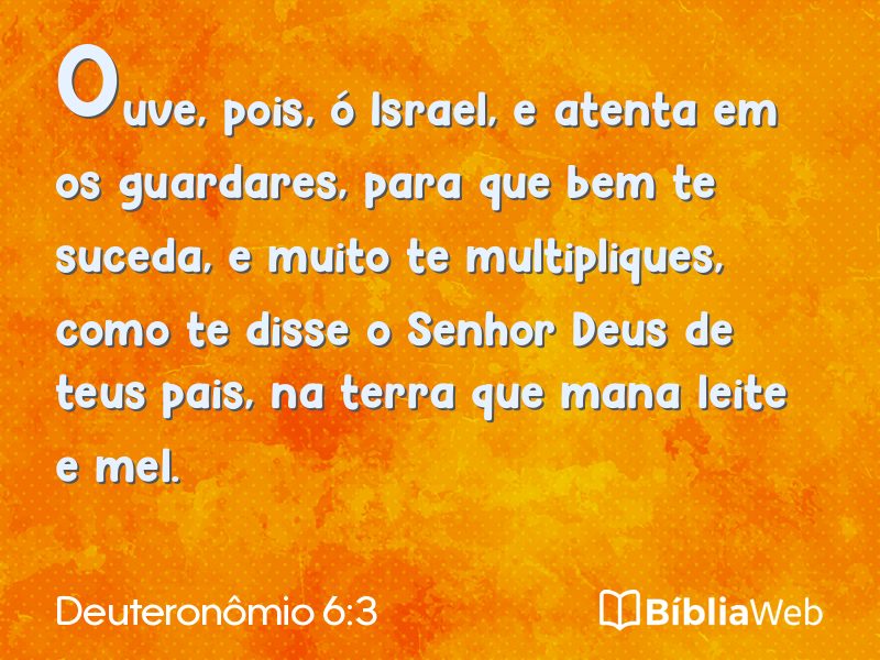 Deuteronômio 6:3 em imagem para compartilhar