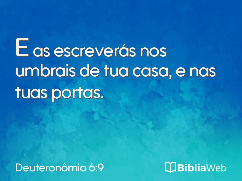 Deuteronômio 6:9 em imagem para compartilhar