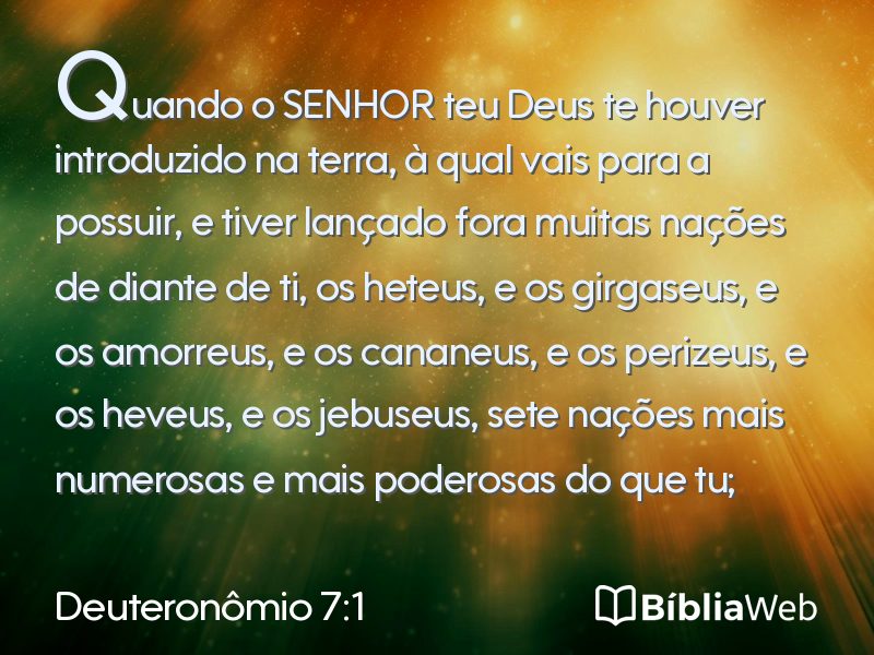 Deuteronômio 7:1 em imagem para compartilhar