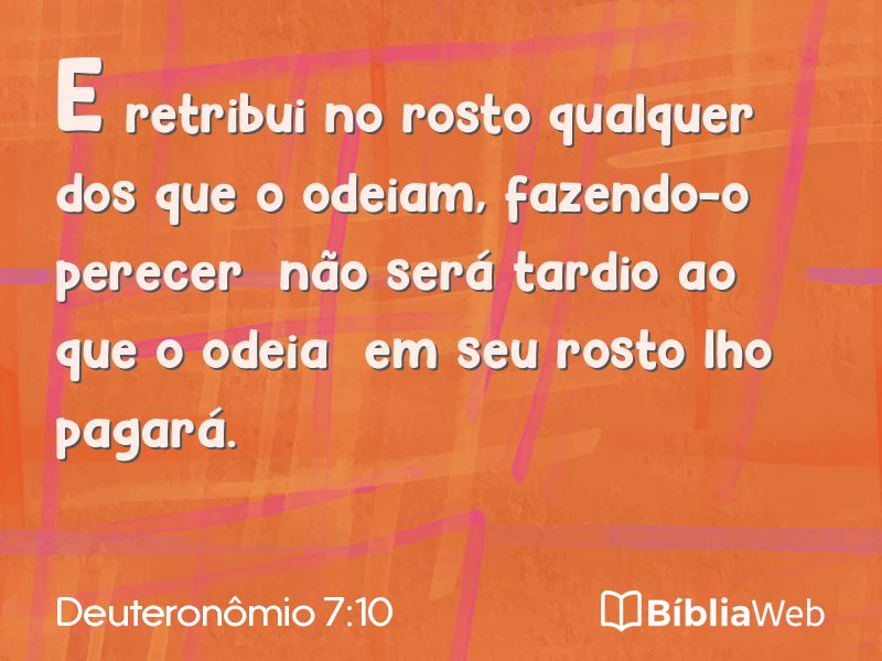 Deuteronômio 7:10 em imagem para compartilhar