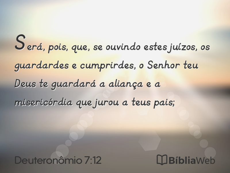 Deuteronômio 7:12 em imagem para compartilhar