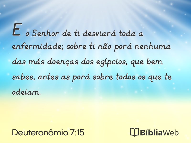 Deuteronômio 7:15 em imagem para compartilhar