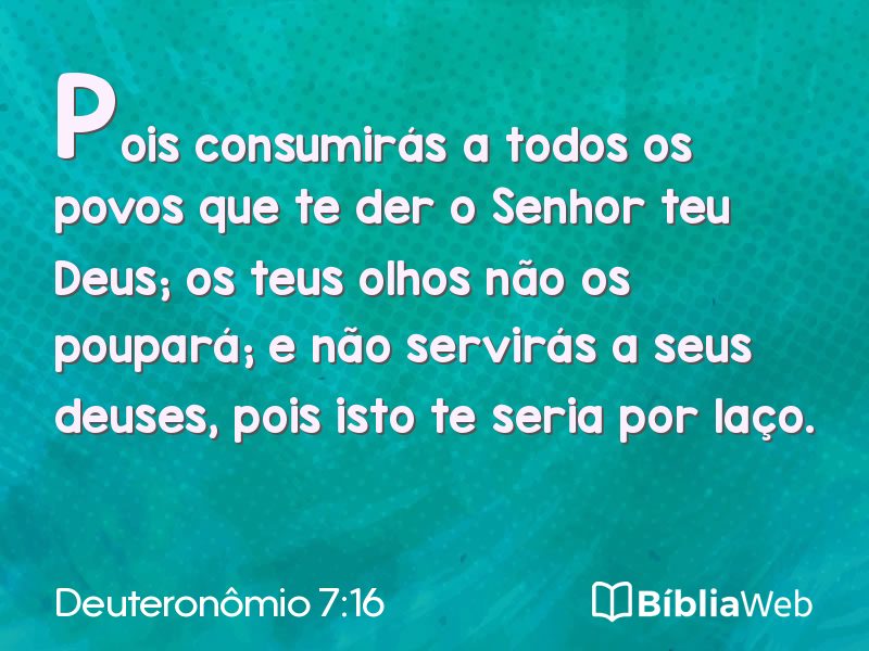Deuteronômio 7:16 em imagem para compartilhar