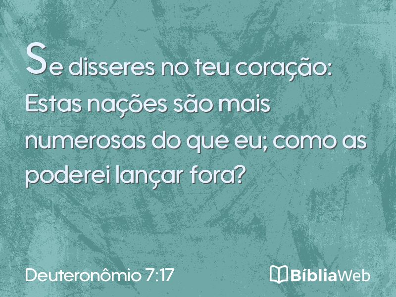 Deuteronômio 7:17 em imagem para compartilhar