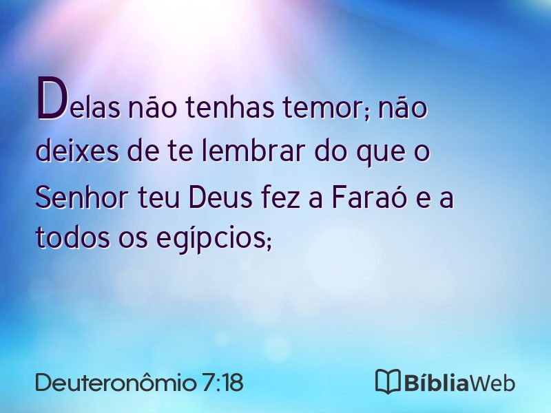 Deuteronômio 7:18 em imagem para compartilhar