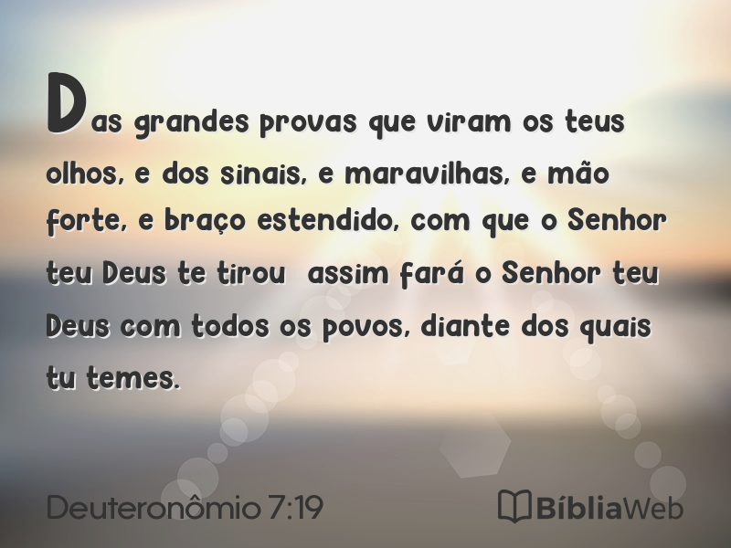 Deuteronômio 7:19 em imagem para compartilhar