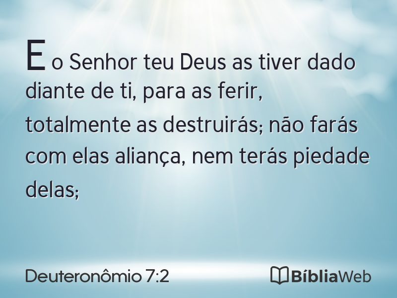 Deuteronômio 7:2 em imagem para compartilhar