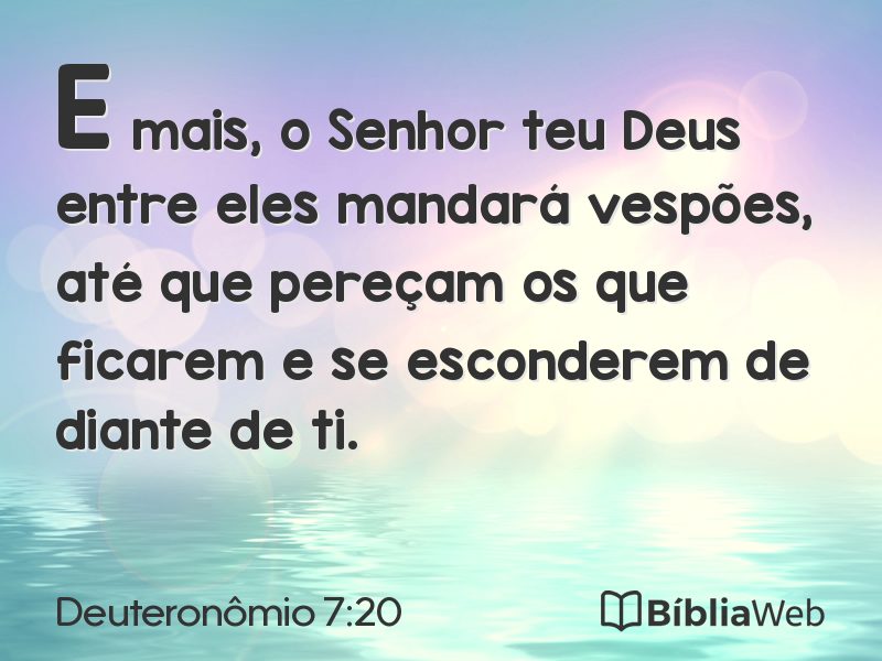 Deuteronômio 7:20 em imagem para compartilhar