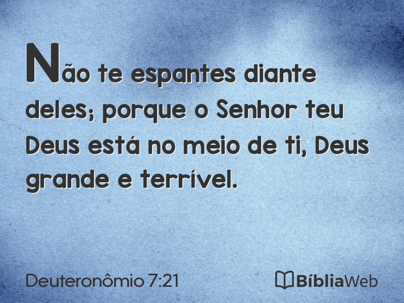 Deuteronômio 7:21 em imagem para compartilhar