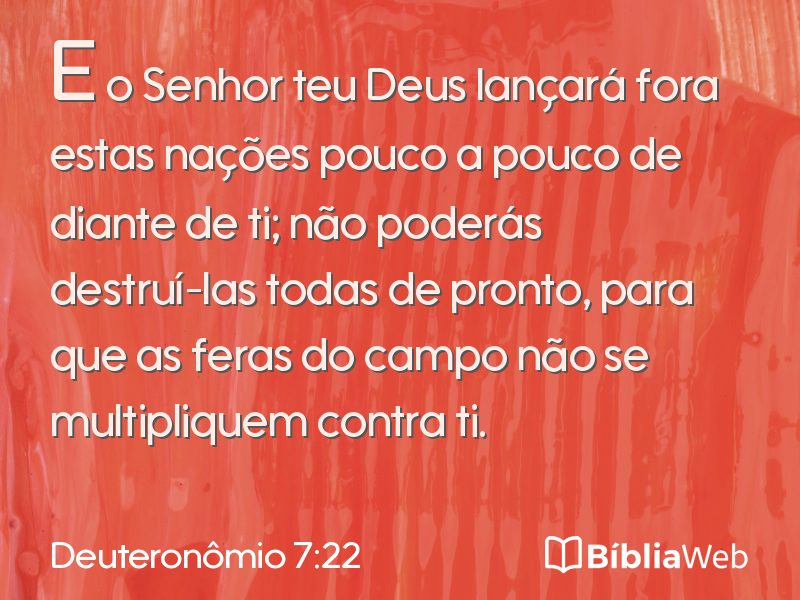Deuteronômio 7:22 em imagem para compartilhar