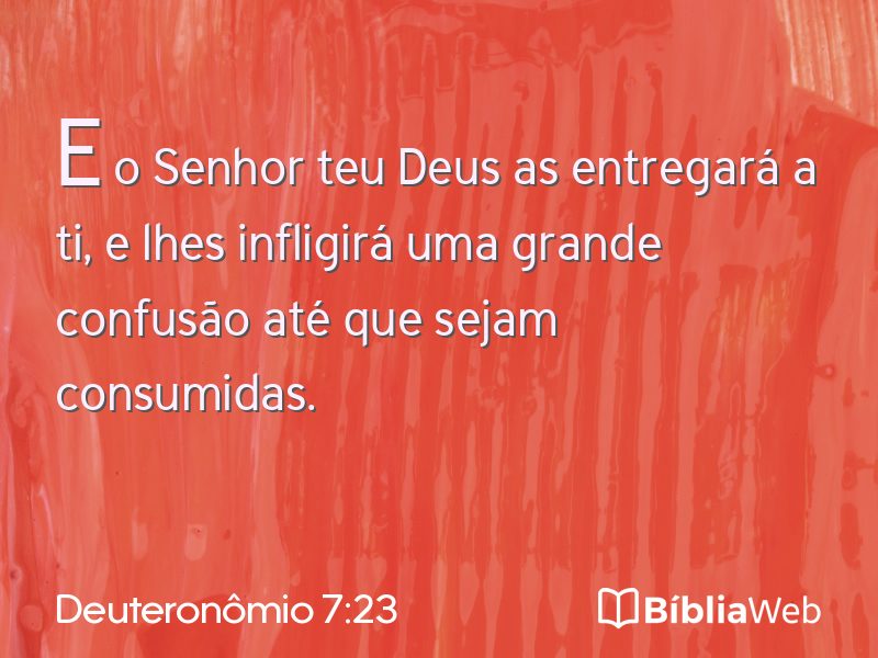 Deuteronômio 7:23 em imagem para compartilhar