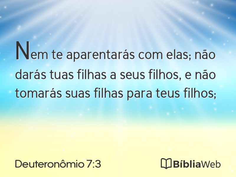 Deuteronômio 7:3 em imagem para compartilhar