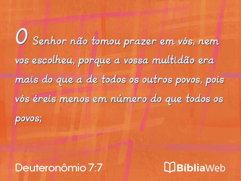 Deuteronômio 7:7 em imagem para compartilhar