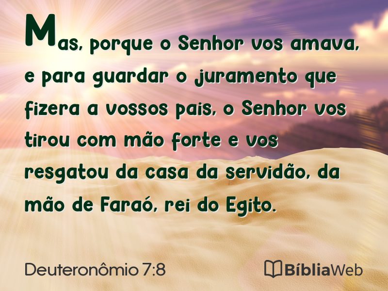 Deuteronômio 7:8 em imagem para compartilhar