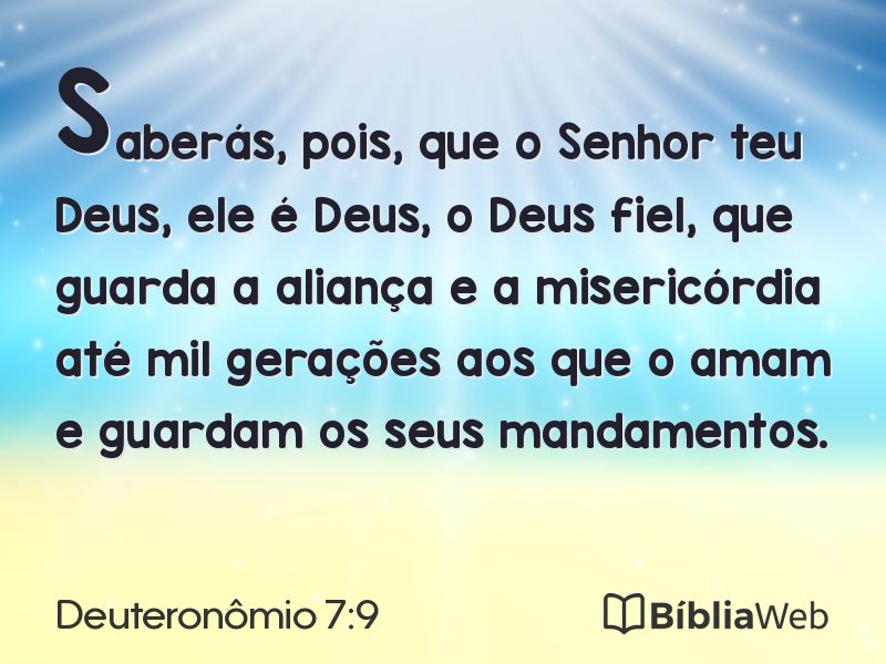 Deuteronômio 7:9 em imagem para compartilhar
