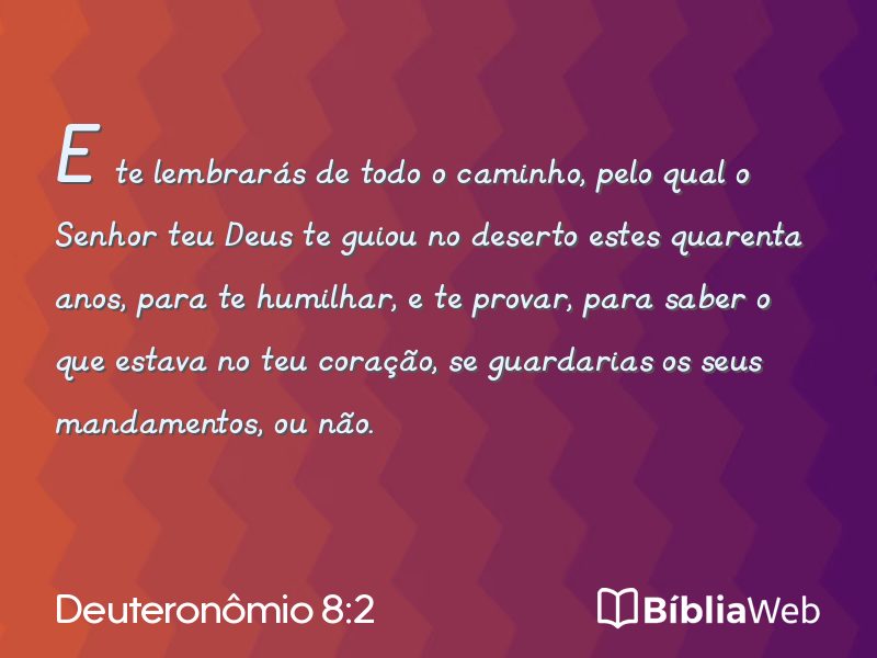 Deuteronômio 8:2 em imagem para compartilhar