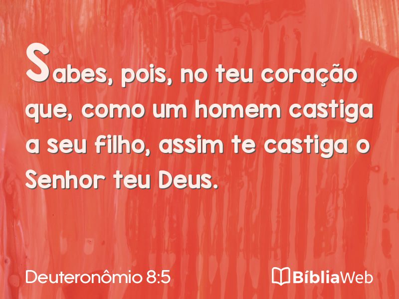 Deuteronômio 8:5 em imagem para compartilhar