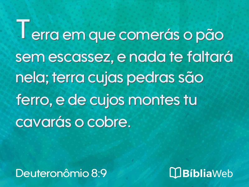 Deuteronômio 8:9 em imagem para compartilhar
