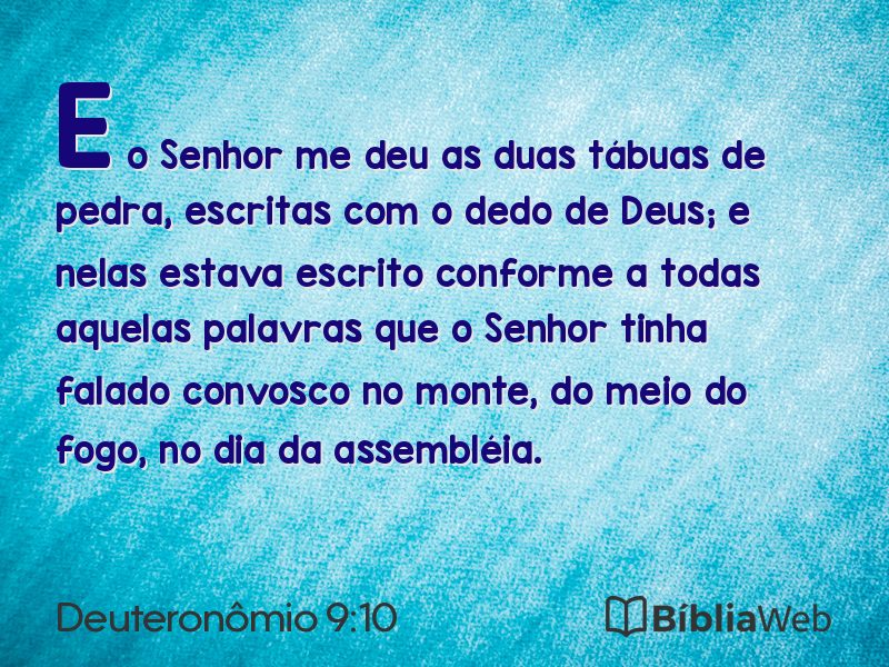 Deuteronômio 9:10 em imagem para compartilhar