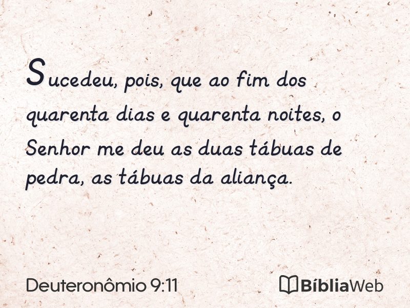 Deuteronômio 9:11 em imagem para compartilhar