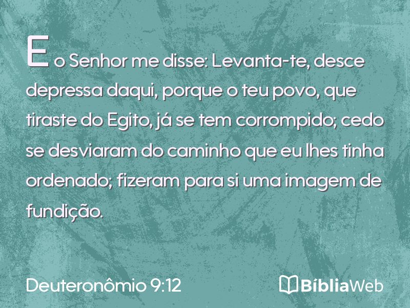 Deuteronômio 9:12 em imagem para compartilhar