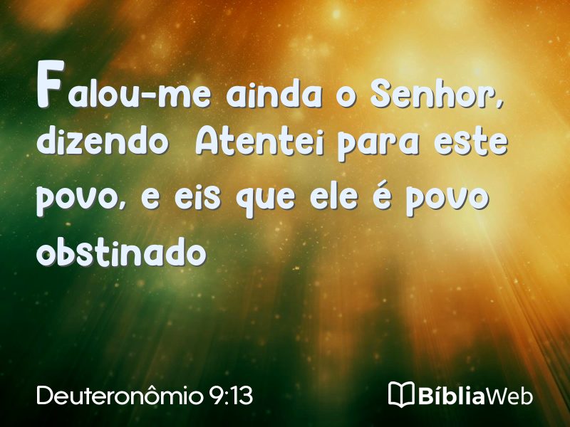 Deuteronômio 9:13 em imagem para compartilhar