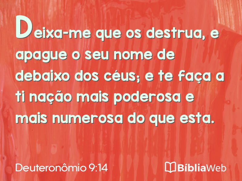 Deuteronômio 9:14 em imagem para compartilhar