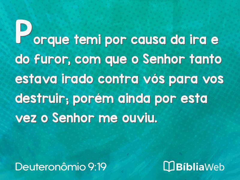 Deuteronômio 9:19 em imagem para compartilhar