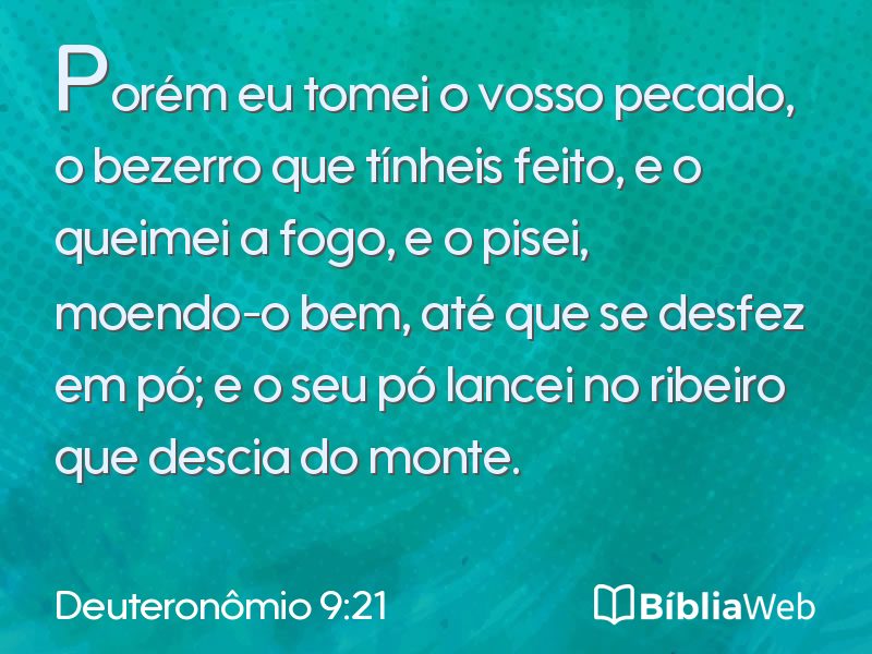 Deuteronômio 9:21 em imagem para compartilhar
