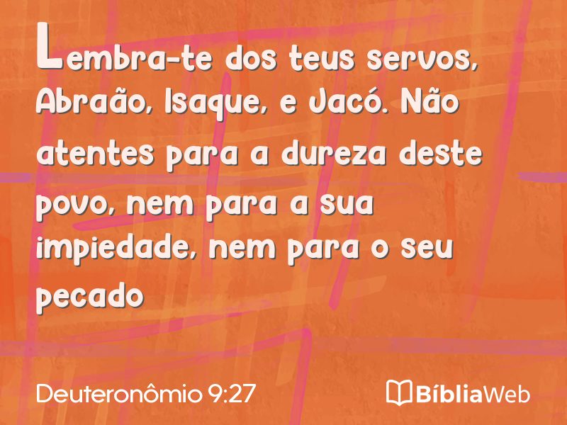 Deuteronômio 9:27 em imagem para compartilhar