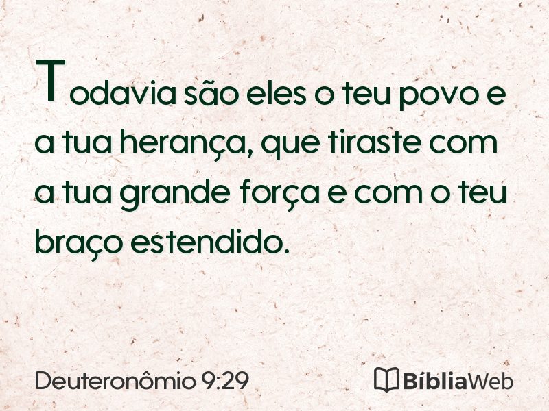 Deuteronômio 9:29 em imagem para compartilhar