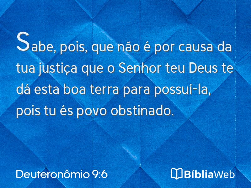 Deuteronômio 9:6 em imagem para compartilhar
