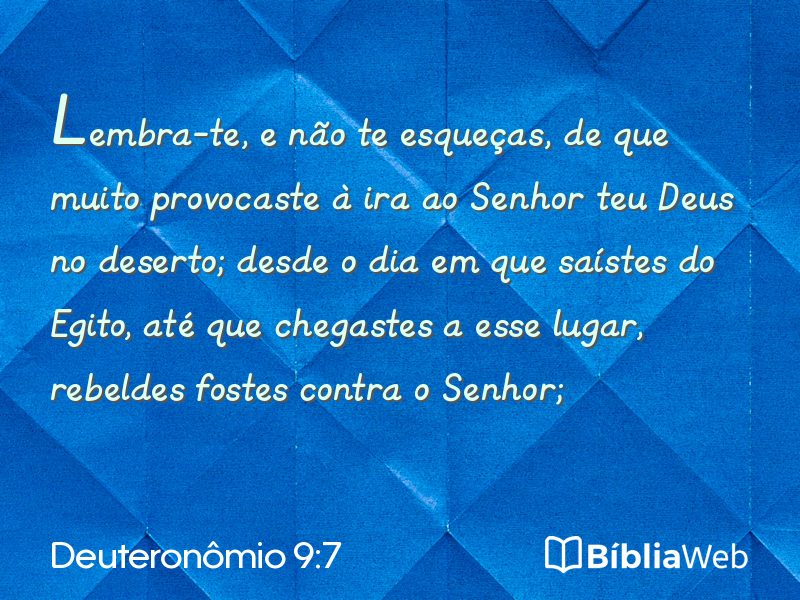 Deuteronômio 9:7 em imagem para compartilhar