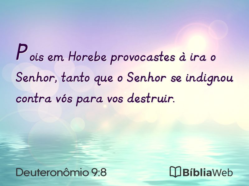 Deuteronômio 9:8 em imagem para compartilhar