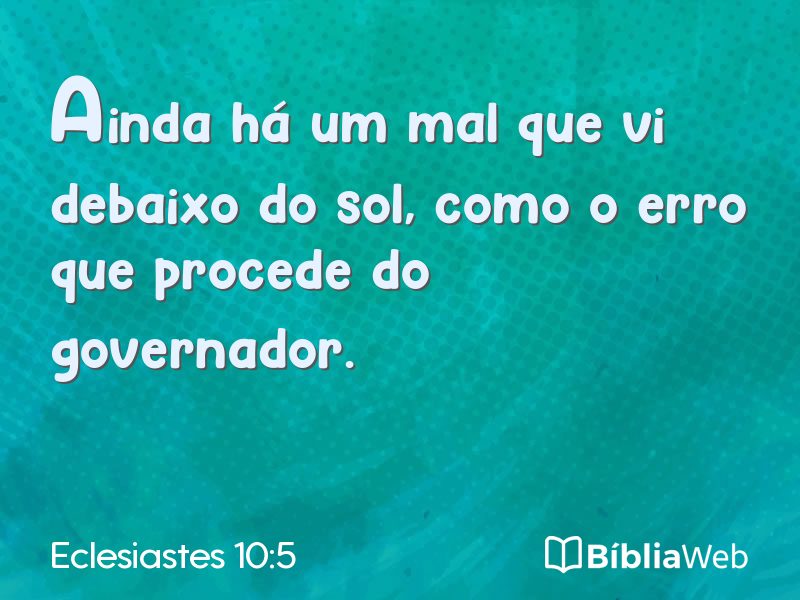 Eclesiastes 10:5 em imagem para compartilhar