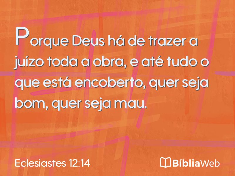 Eclesiastes 12:14 em imagem para compartilhar