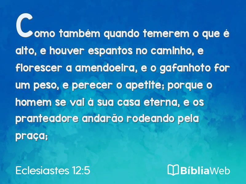 Eclesiastes 12:5 em imagem para compartilhar