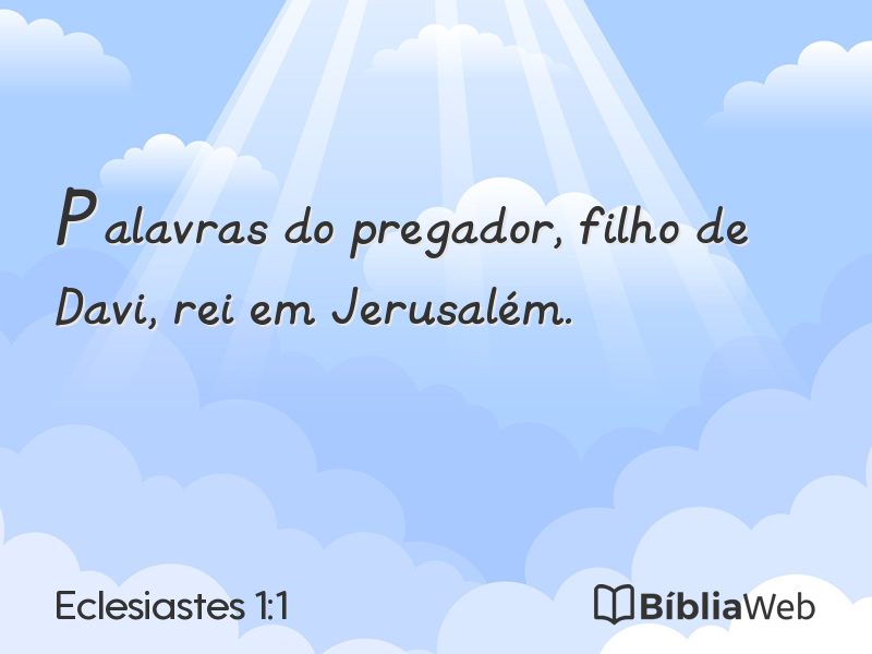 Eclesiastes 1:1 em imagem para compartilhar