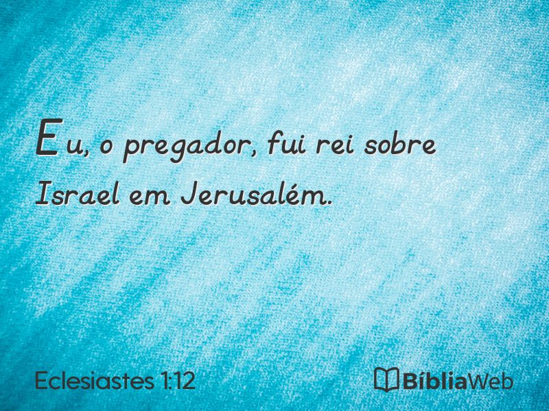 Eclesiastes 1:12 em imagem para compartilhar