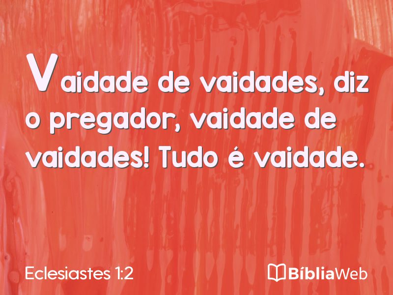 Eclesiastes 1:2 em imagem para compartilhar