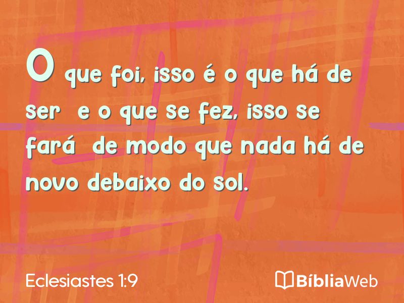 Eclesiastes 1:9 em imagem para compartilhar