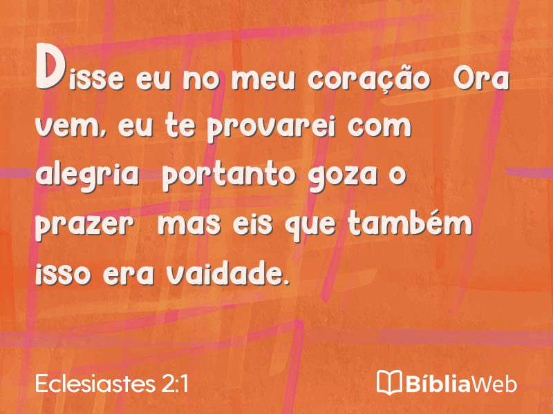 Eclesiastes 2:1 em imagem para compartilhar